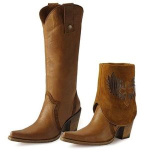 Corral Convertible Leather Boot - two boots in one